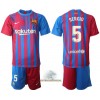 Officiële Voetbalshirt + Korte Broek FC Barcelona Sergio Busquets 5 Thuis 2021-22 - Kids